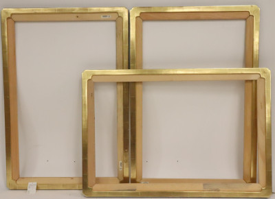 Image for Lot Set of Three Gold Leaf Frames - 24 x 36
