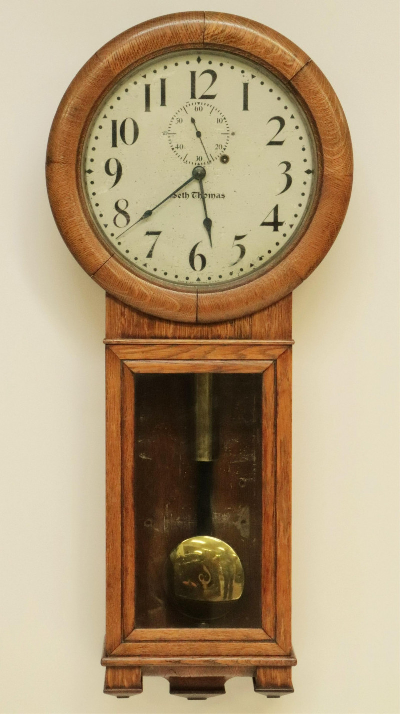Seth Thomas Regulator Oak Case Clock