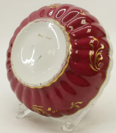 Porcelain French Berry Bowl & Spoon and an Urn