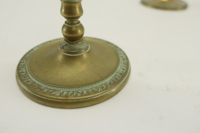 Pair of 19th C French Brass Candlesticks