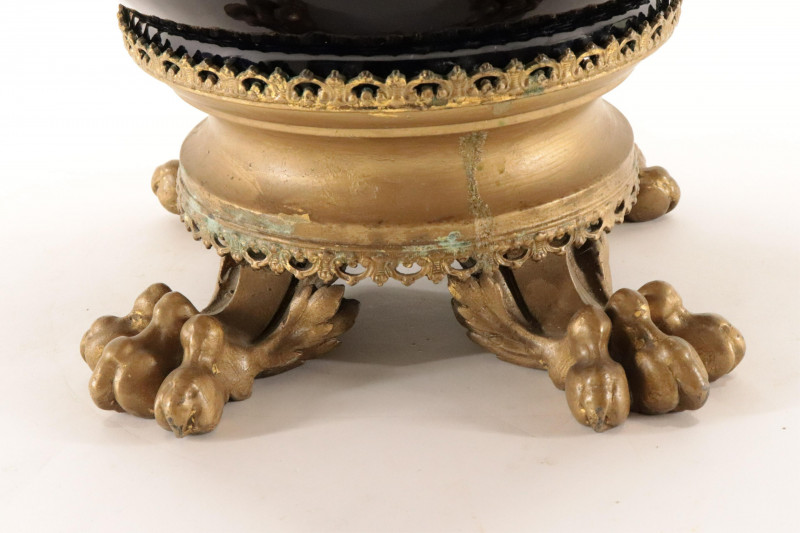 Empire Style Gilt Bronze Mounted Porcelain Urn