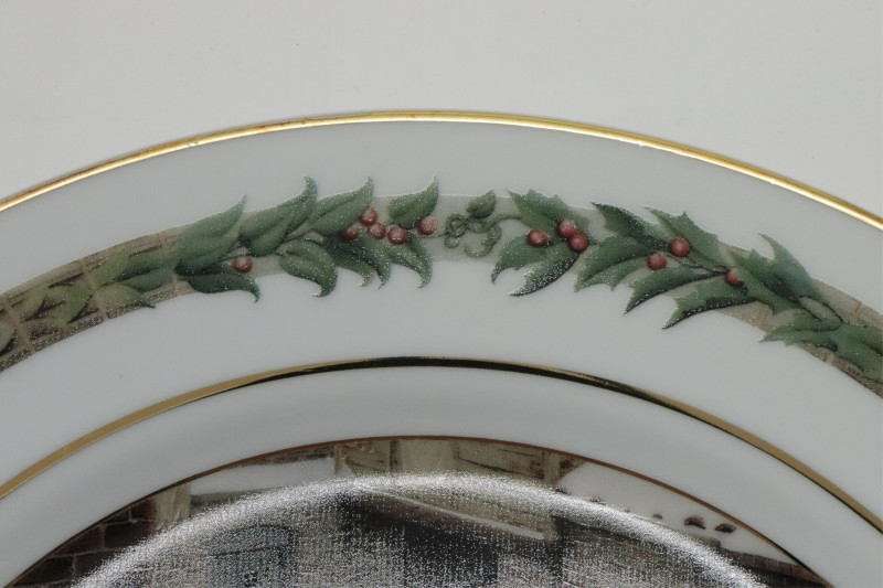 8 Porcelain Christmas Plates by Dept 56