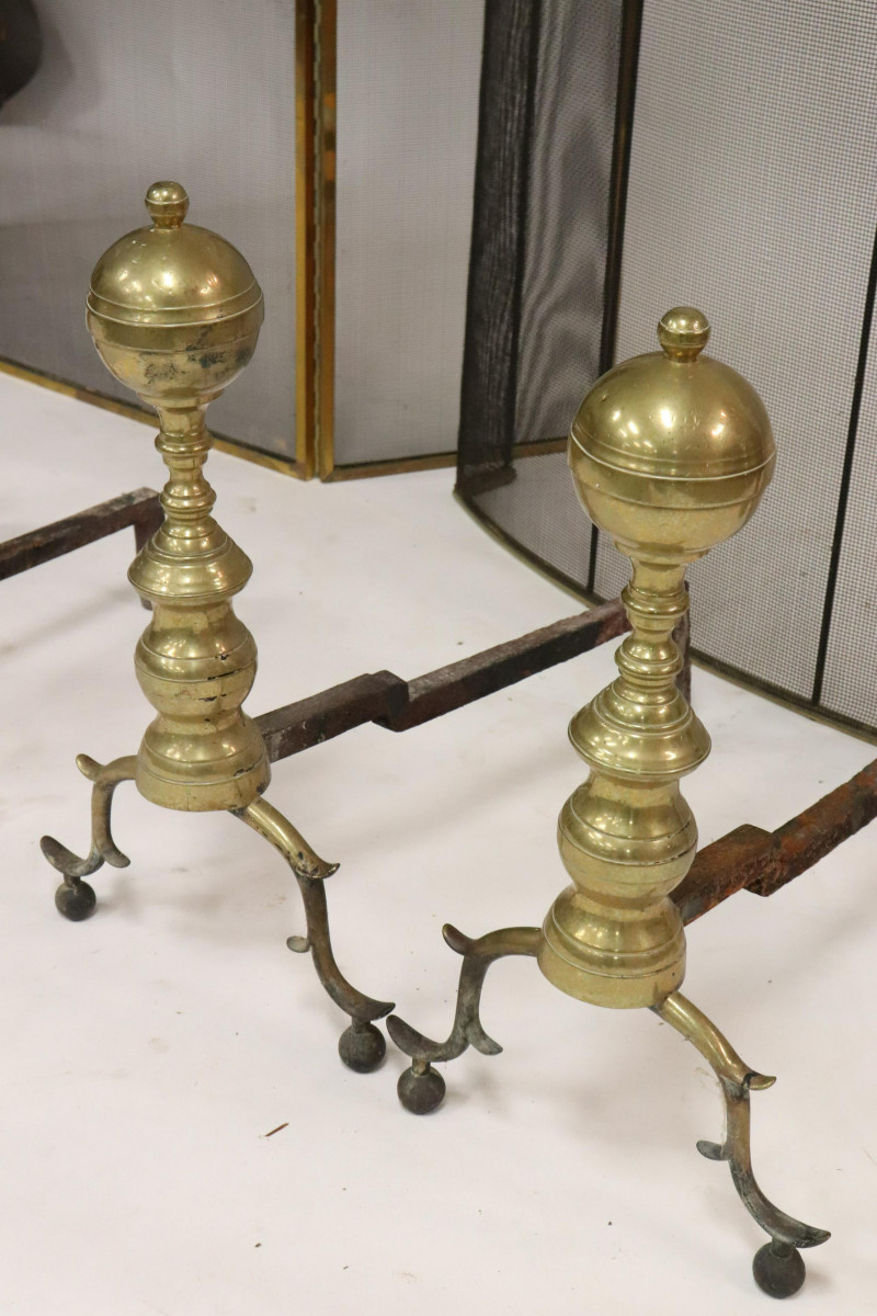 Collection of Brass Hearth Equipment