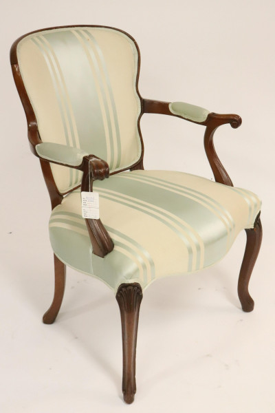 Hepplewhite Mahogany Open Arm Chair