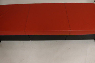 Large Contemporary Black Painted Oak Bench