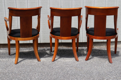 4 Baker Furniture Biedermeier Style Dining Chairs
