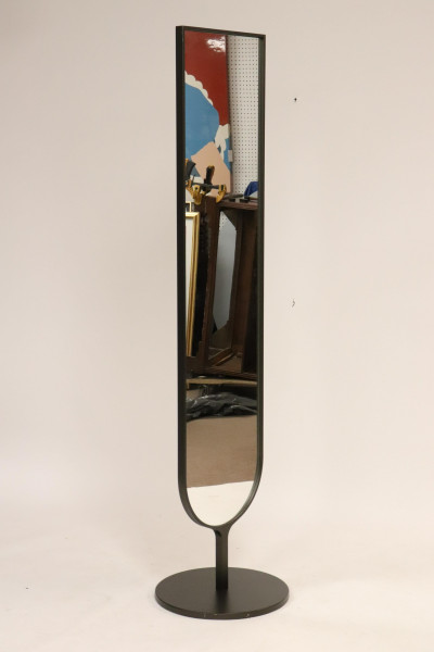 Contemporary Bronze Patinated Metal Pier Mirror