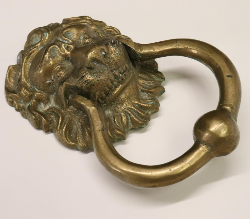 Victorian Brass Lion Doorknockers