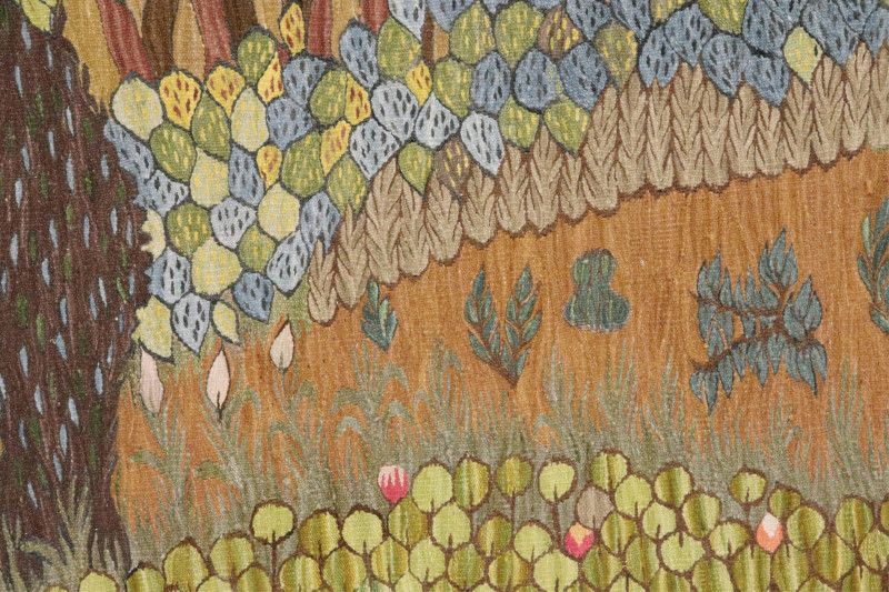 Large German Jugendstil Wool Tapestry