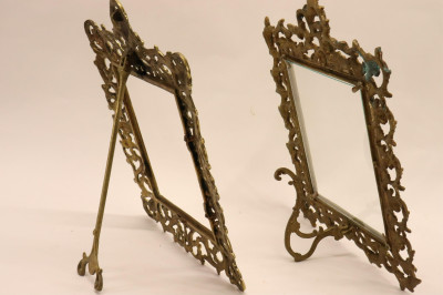 (4) Brass Easel Frames