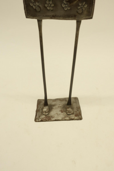 Angel-Winged Figure Metal Tabletop Sculpture