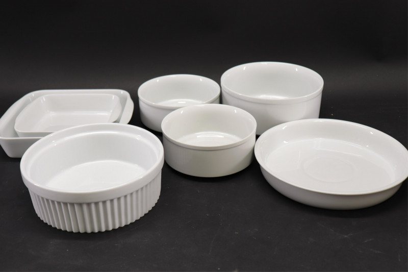 Large Lot White Ceramic Kitchen/Cookware