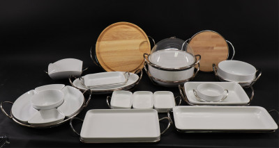 Large Group White Ceramic Serving Items