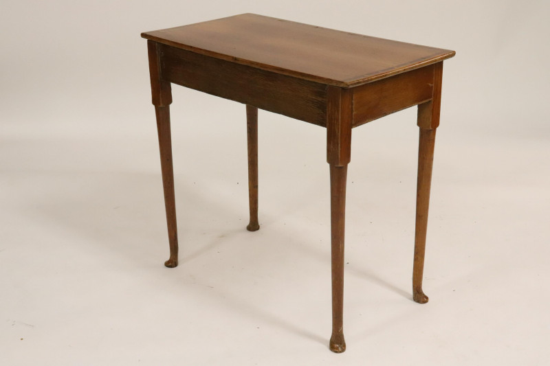George III Inlaid Oak Side Table, Late 18th C.