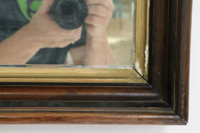 Pair Victorian Parcel-Gilt Walnut Hall Mirrors
