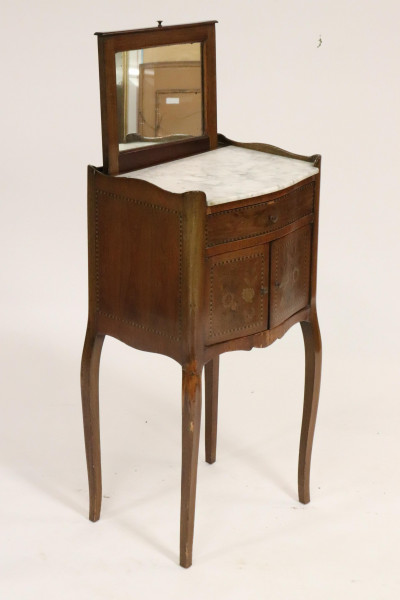 Louis XV Style Marquetry Inlaid Dressing Table