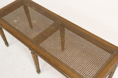 Louis XVI Style Beechwood Caned Banquette