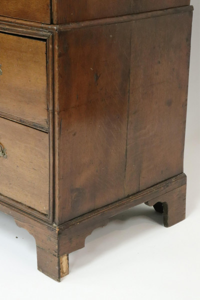 George III Oak Chest on Chest, 18th C.