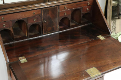 George III Slant Front Bureau Bookcase, L 18th C.