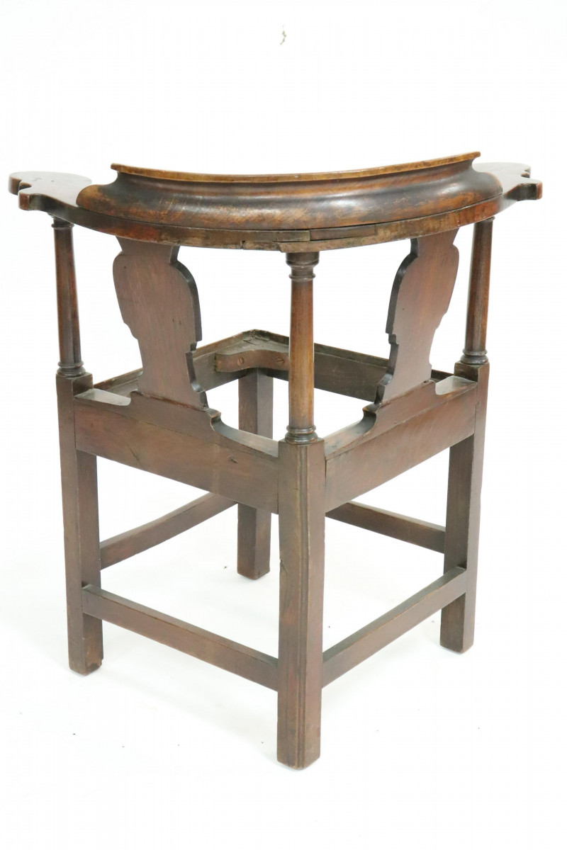 George III Mahogany Corner Chair, Late 18th C.