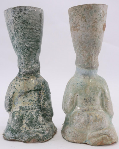 Two Han Dynasty Figural Lampstands
