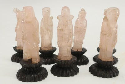 Porcelain Buddha Statue & Rose Quartz Figures