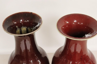 Two Sang De Boeuf Vases