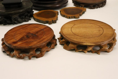 Collection of Carved Wooden Vase Stands