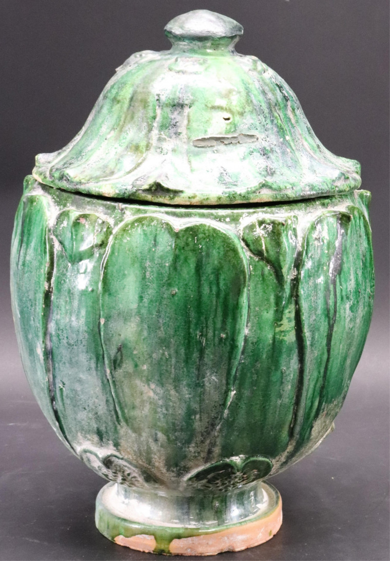 Large Chinese Yuan Dynasty Lotus Pod Jar