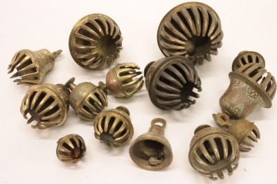 Collection Indian Brass Claw Bells