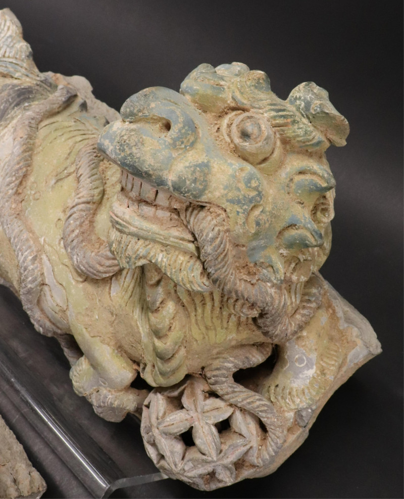 Pair Ming Dynasty Lion Tiles