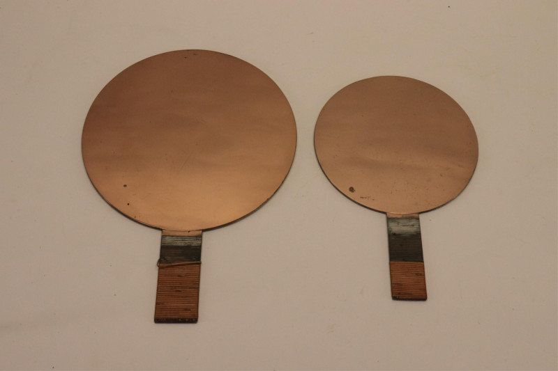 Two Japanese Polished Kagkimi Bronze Mirrors