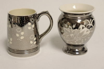 12 Wedgwood Lustre Pitchers, Vases, Mug & Bowl