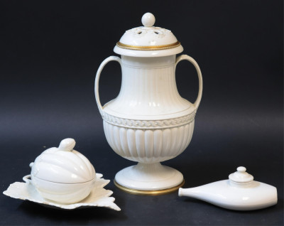 3 Wedgwood Creamware/Porcelain Vessels