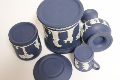 Wedgwood Dark Blue Jasperware Table Articles