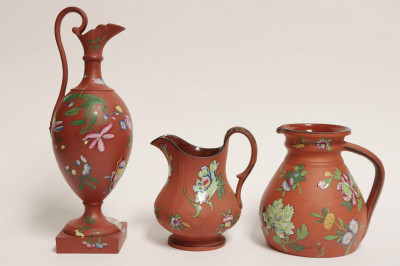3 Wedgwood Rosso Antico Items