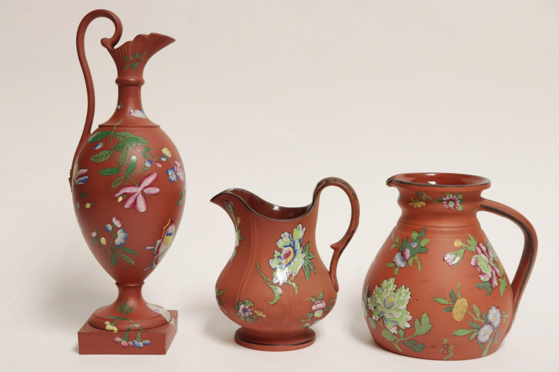 3 Wedgwood Rosso Antico Items