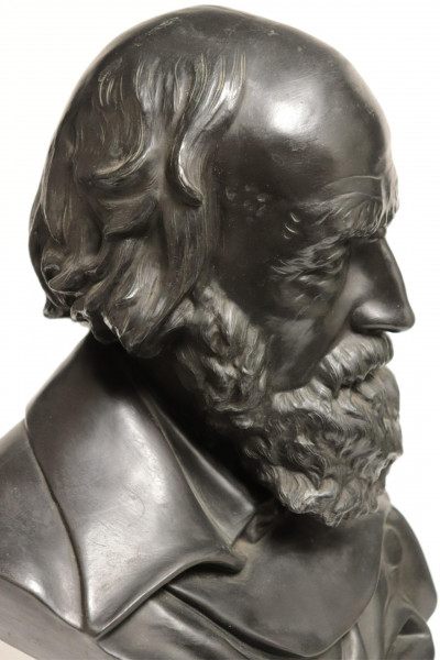 Wedgwood Black Basalt Bust of Lord Tennyson