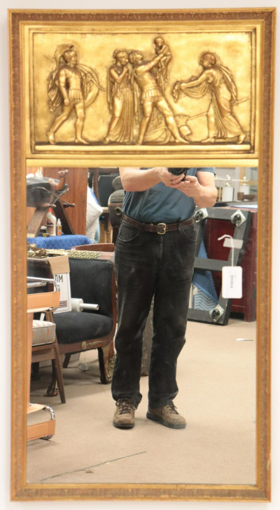 Empire Style Giltwood & Composition Mirror