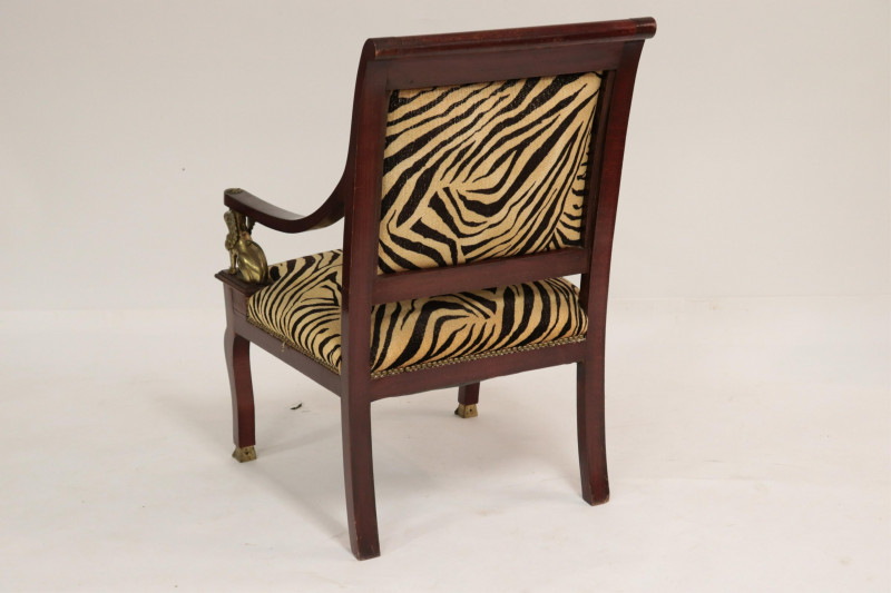 Empire Style Stained Beechwood Fauteuil