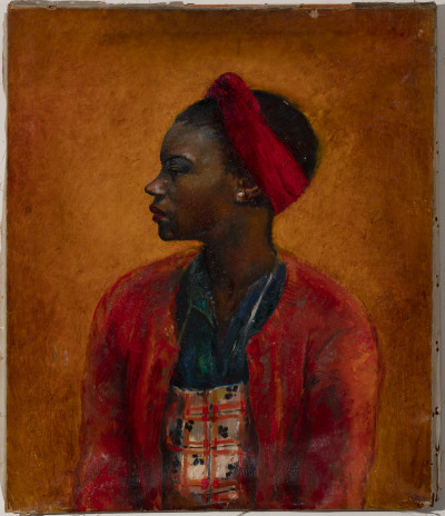 Clara Klinghoffer - Woman with a Red Cloth in her Hair