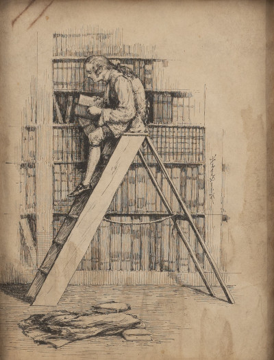 Image for Lot Artist Unknown - Untitled (In the stacks)