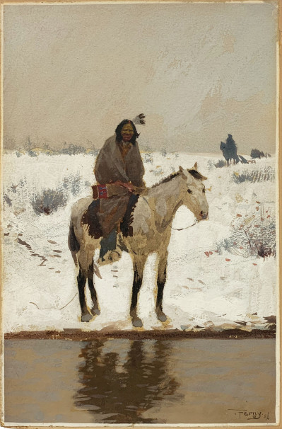 Image for Lot Henry Farny - Untitled (Native American on horseback)