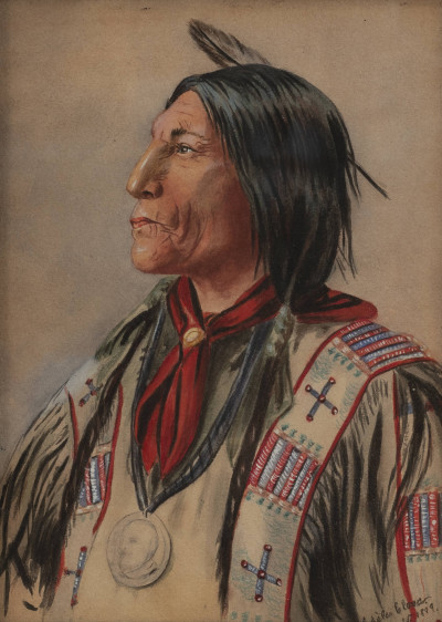 Image for Lot Artist Unknown - Untitled (Portrait of a Native American)