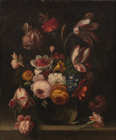 Image for Lot Artist Unknown - Untitled (Still life with peonies)