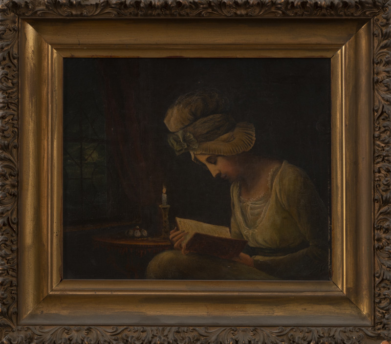 Artist Unknown - Untitled (Reading by candlelight)