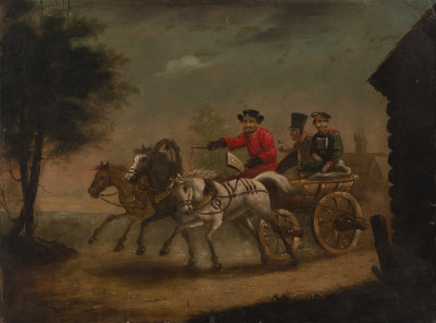 Image for Lot Artist Unknown - Untitled (Cart and riders)
