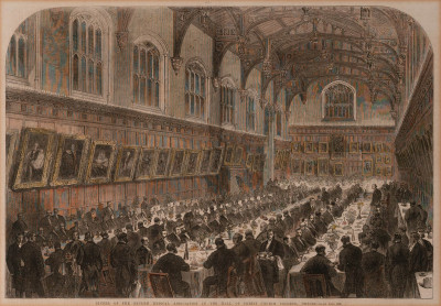 Image for Lot Artist Unknown - Dinner of the British Medical Association in the hall of Christ Church College