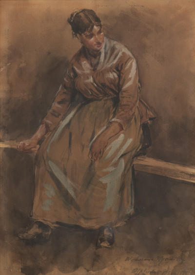 Image for Lot Artist Unknown - Untitled (Seated woman)