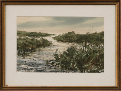 Claude Croney - Group, three (3) river scenes